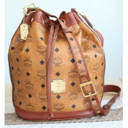 MCM Beuteltasche Medium Cognac Canvas