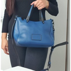 Marc Jacobs Henkel/Umhängetasche Medium Soft Leder Blau