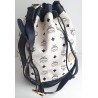 MCM Beuteltasche Mittel Weiss-Blau