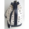 MCM Beuteltasche Mittel Weiss-Blau