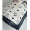 MCM Beuteltasche Mittel Weiss-Blau