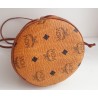 MCM Beuteltasche Klein Cognac Canvas