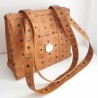 MCM Shopper Klein Heritage Cognac Canvas.