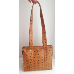 MCM Shopper Klein Heritage Cognac Canvas.