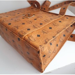 MCM Shopper Klein Heritage Cognac Canvas.