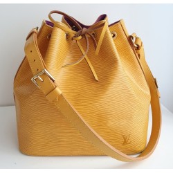 Louis Vuitton Petit Sac Noe Gelb Epi Leder.