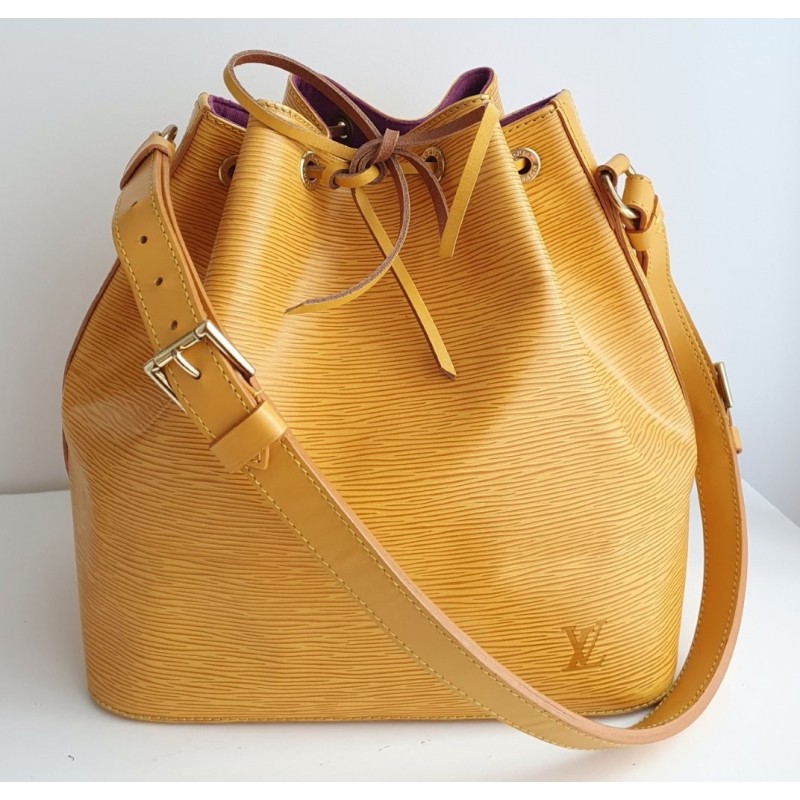 Louis Vuitton Petit Sac Noe Gelb Epi Leder.