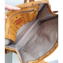 MCM Shopper Medium Heritage Cognac Canvas.