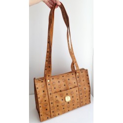 MCM Shopper Medium Heritage Cognac Canvas.