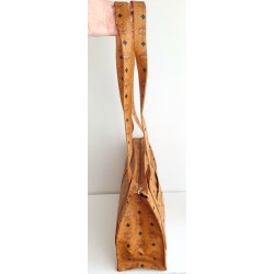 MCM Shopper Medium Heritage Cognac Canvas.