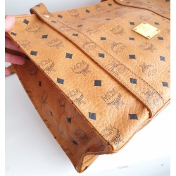 MCM Shopper Medium Heritage Cognac Canvas.