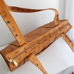 MCM Shopper Medium Heritage Cognac Canvas.