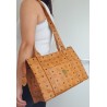 MCM Shopper Medium Heritage Cognac Canvas.