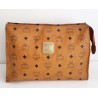MCM Nécessaire Poche Toilette Medium Heritage Cognac Canvas.