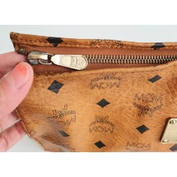 MCM Nécessaire Poche Toilette Medium Heritage Cognac Canvas.