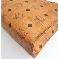 MCM Nécessaire Poche Toilette Medium Heritage Cognac Canvas.
