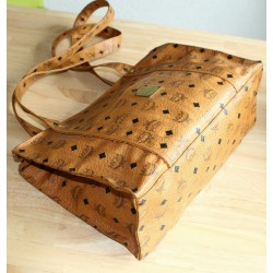 MCM Shopper Medium Cognac Canvas