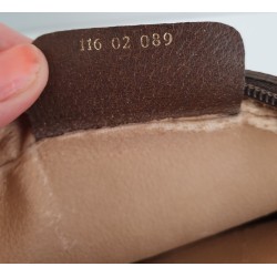 Gucci Clutch/Crossbody Vintage Braun Leder Canvas