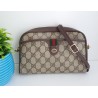 Gucci Clutch/Crossbody Vintage Braun Leder Canvas