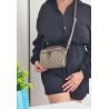 Gucci Clutch/Crossbody Vintage Braun Leder Canvas