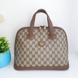 Gucci Ophidia Vintage Braun Leder Canvas