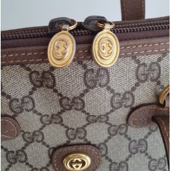 Gucci Ophidia Vintage Braun Leder Canvas