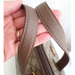 Gucci Ophidia Vintage Braun Leder Canvas