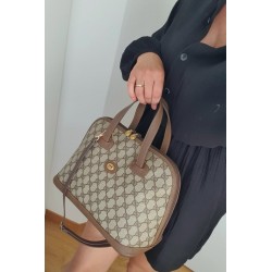 Gucci Ophidia Vintage Braun Leder Canvas