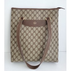 Gucci Schultertasche Supreme Tote Bag Braun Leder