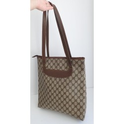 Gucci Schultertasche Supreme Tote Bag Braun Leder