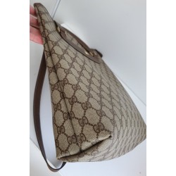 Gucci Schultertasche Supreme Tote Bag Braun Leder