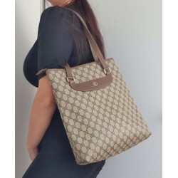 Gucci Schultertasche Supreme Tote Bag Braun Leder