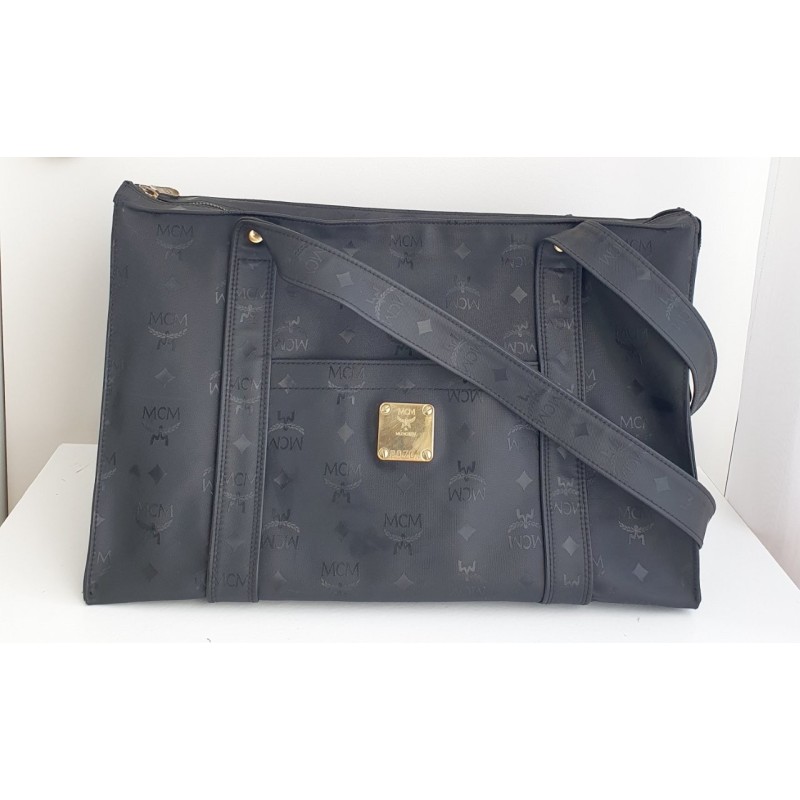 MCM Shopper Medium Vinyl  schwarz