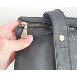 MCM Shopper Medium Vinyl  schwarz