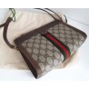 Gucci Clutch/Crossbody Vintage Braun Leder Canvas