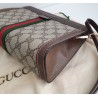 Gucci Clutch/Crossbody Vintage Braun Leder Canvas