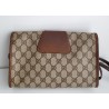 Gucci Vintage Clutch/Crossbody Tasche Leder Braun