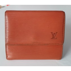 Louis Vuitton Elise Portemonnaie Unisex Epi Leder Cognac