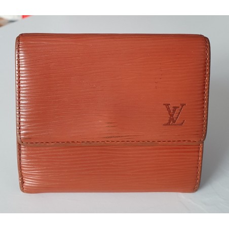 Louis Vuitton Elise Portemonnaie Unisex Epi Leder Cognac