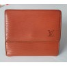 Louis Vuitton Elise Portemonnaie Unisex Epi Leder Cognac