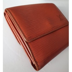 Louis Vuitton Elise Portemonnaie Unisex Epi Leder Cognac