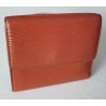 Louis Vuitton Elise Portemonnaie Unisex Epi Leder Cognac