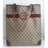 Gucci Schultertasche Supreme GG Tote Bag Braun Leder