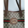 Gucci Schultertasche Supreme GG Tote Bag Braun Leder