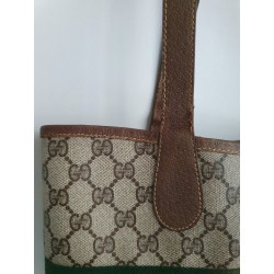 Gucci Schultertasche Supreme GG Tote Bag Braun Leder