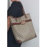 Gucci Schultertasche Supreme GG Tote Bag Braun Leder
