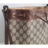 Gucci Beuteltasche Klein PM Vintage GG Braun Leder Canvas