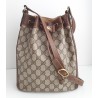 Gucci Beuteltasche Klein PM Vintage GG Braun Leder Canvas