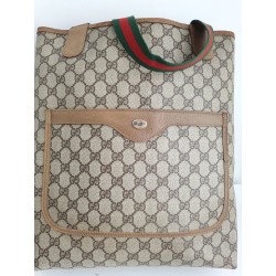 Gucci Schultertasche Supreme Tote Bag Braun Leder