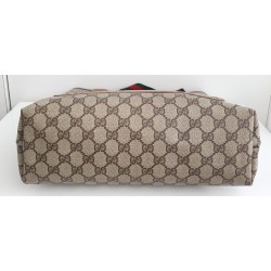 Gucci Schultertasche Supreme Tote Bag Braun Leder